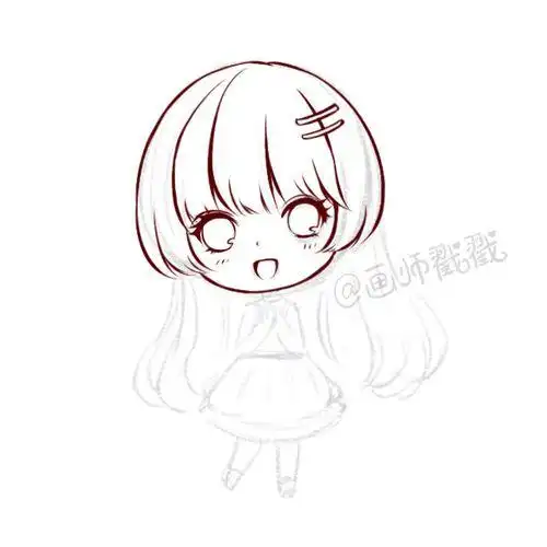 q版少女简笔画 q版人物简笔画女孩