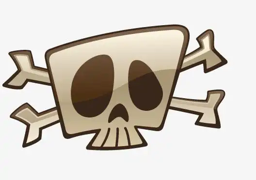 关键词 : 卡通骷髅头,骨头,手绘头骨