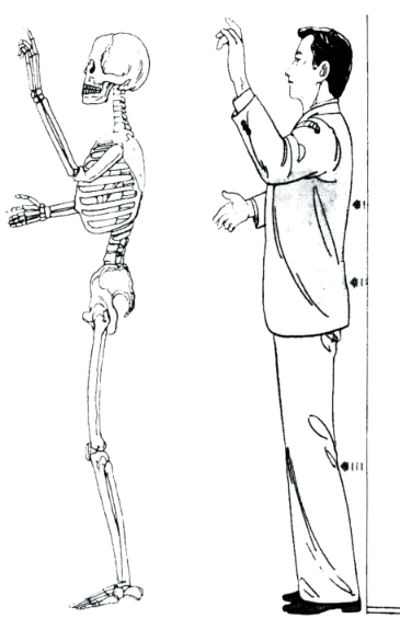 侧身站着的人简笔画