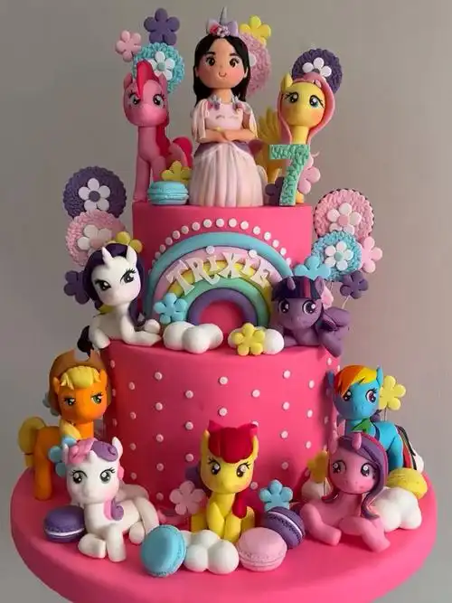 小马宝莉主题翻糖蛋糕