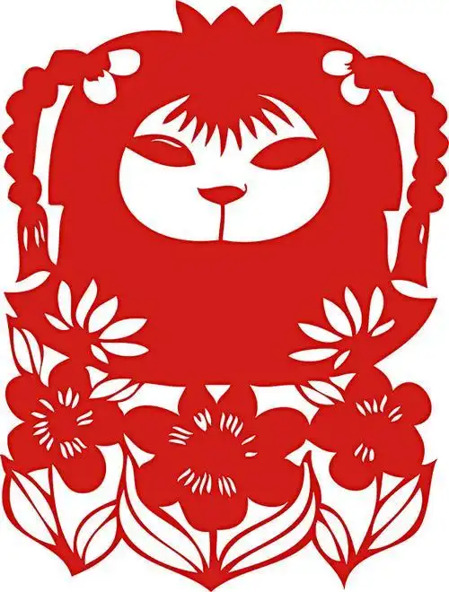 a4纸剪纸作品图片大全福娃