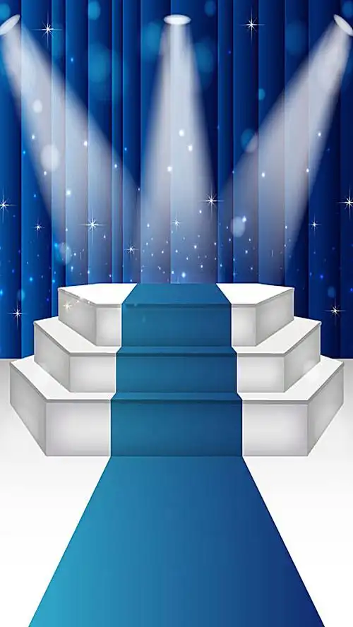 搜图123提供独家原创蓝色灯光舞台矢量图h5背景下载,此素材图片已被