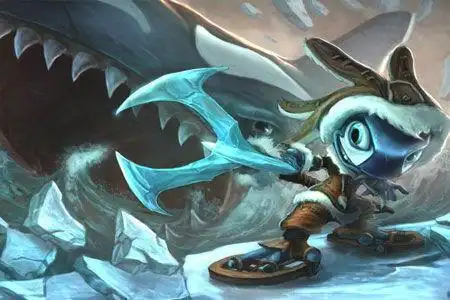 小鱼人的海牛猎手皮肤是6900点卷(没特效,相对来说同样69的虚空海灵