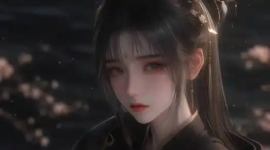 8k壁纸wlop发簪气质动漫女玻璃杯美女插画超高清壁纸wlop美女插画,手