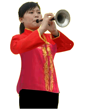 gif透明动态人物抠图02吹唢呐