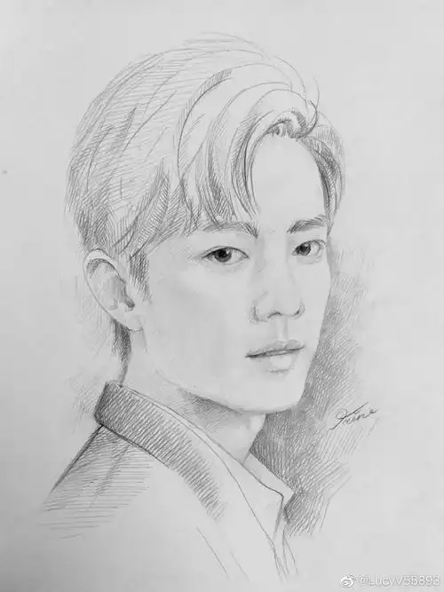 zhan beautiful soul "的绘画@x玖少年团肖战daytoy#肖战