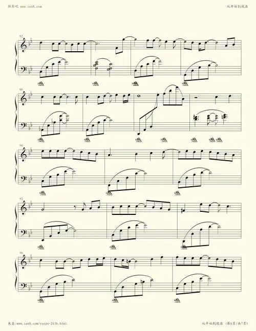 钢琴谱 - 从开始到现在(幸福版)