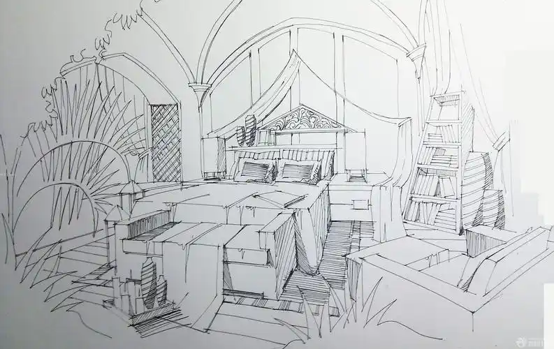 室内设计手绘效果图初稿