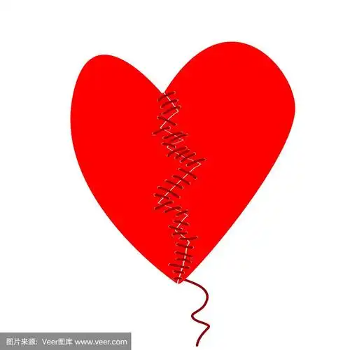 修补一颗破碎的心,用两半的心缝合