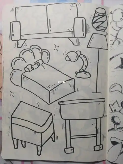 家具素材简笔画