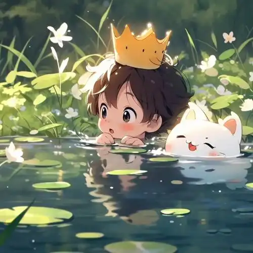 水中精灵小王子和小公主太可爱了!呆萌情侣头像