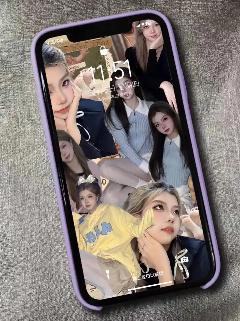 女朋友锁屏壁纸,女朋友照片多张拼接拼图壁纸教程,教你如何用女 - 抖