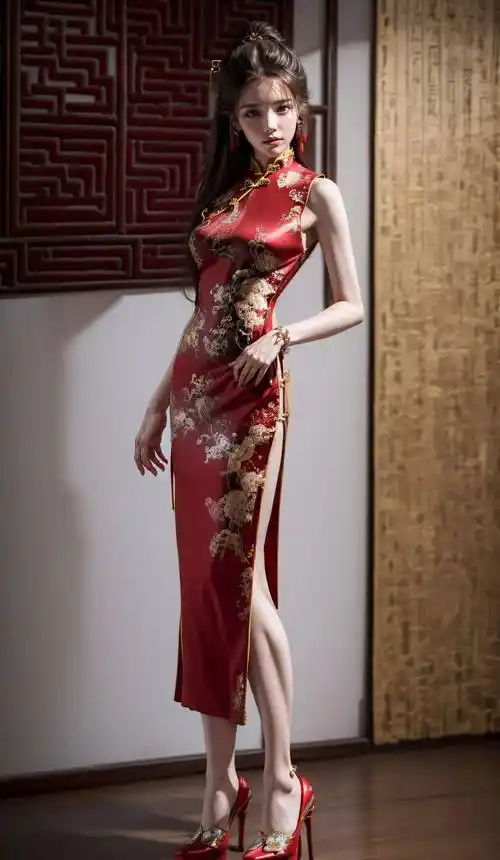 (无高清水印)全身红旗袍(共37张)_模型_图片_xxmix