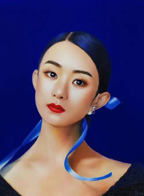 彩铅肖像画赵丽颖