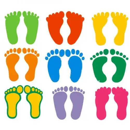 防水耐磨贴纸幼儿园学校商场工厂脚印地板贴儿童房