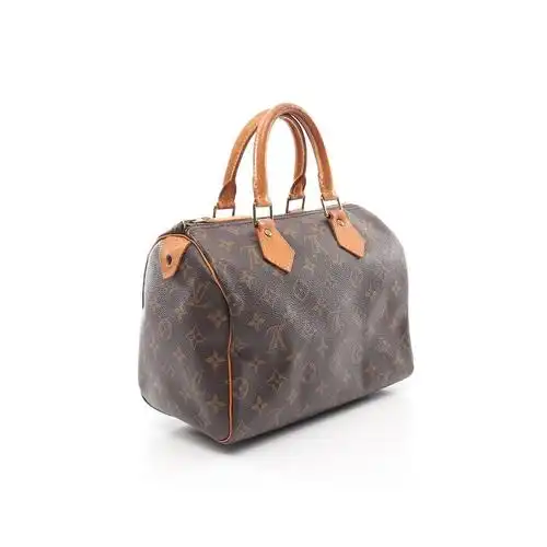 日本直邮中古lv路易威登speedy25老花手提pvc真皮女士包袋