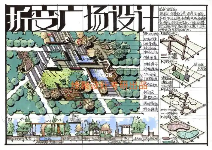 景观考研快题100例-【56】城市广场快题设计