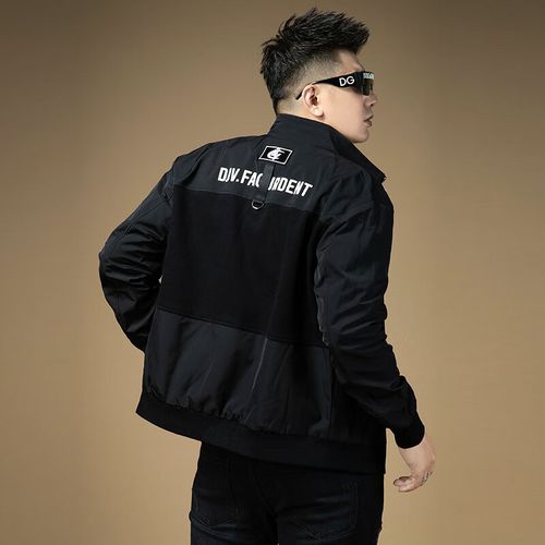 波尔斯泰普 品牌夹克男新款拼接外套男透气舒适个性户外机车服上衣