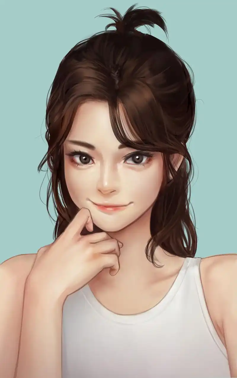 「收藏」女孩肖像(绘画)