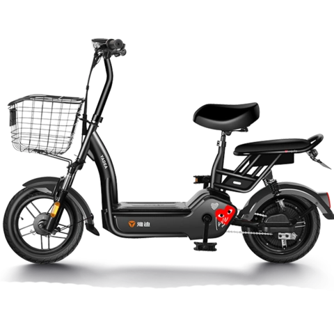 雅迪电动车新款铅酸 小王子天猫定制48v电瓶车踏板代步电动自行车