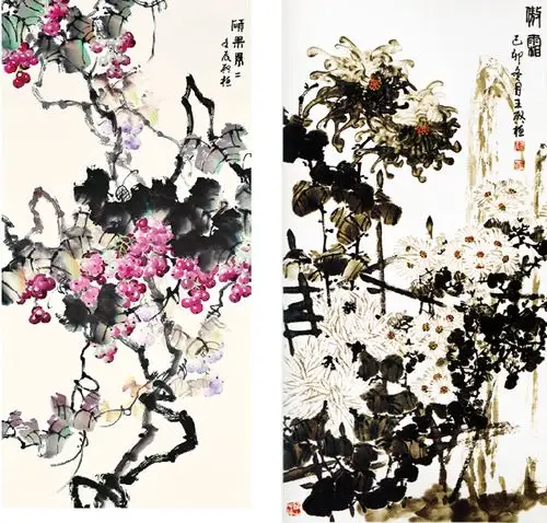 挥毫恰似东风至奇葩一放天下闻记花鸟画家王启桓