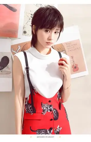 828新款猫咪连衣裙2017女装欢乐颂王子文明星同款曲筱绡红色吊带半身