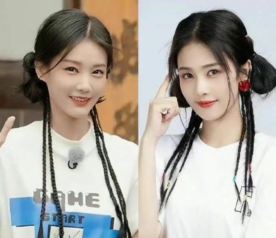 网友:李一桐,白鹿的相似造型,本来已经够像了,这下更分不清了[捂脸]