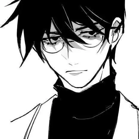 动漫男生头像 | 黑白动漫男头 | 素质拿图