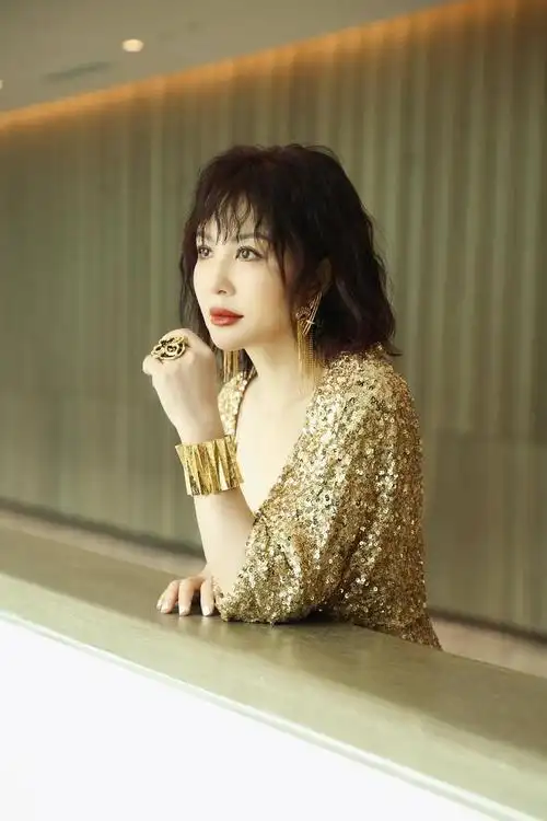陶红金色闪钻礼服亮相自然电影周,为生态环保发声|陶红|电影周|闪钻