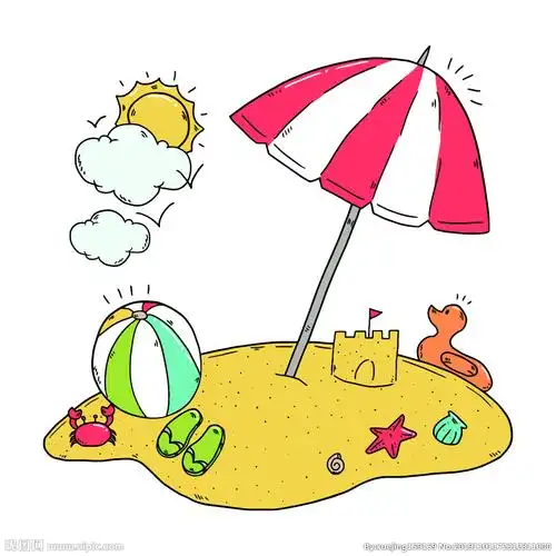 卡通沙滩图片