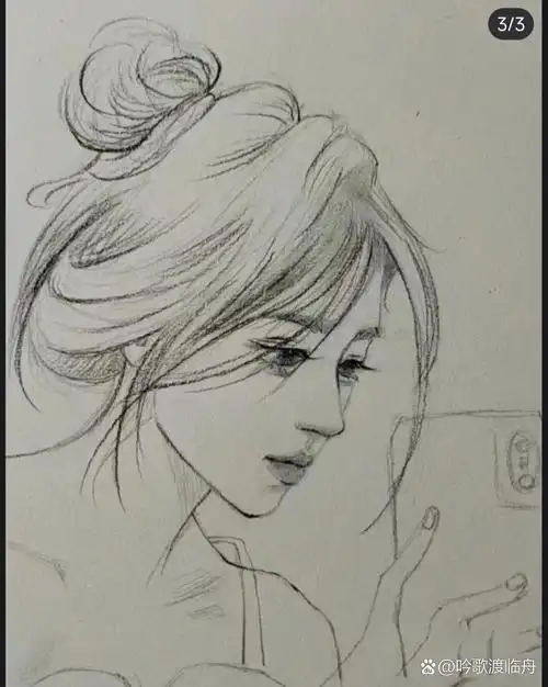 鞠婧祎的素描画