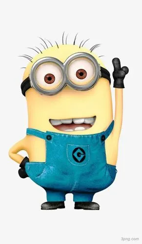 小黄人png素材透明免抠图片-卡通手绘