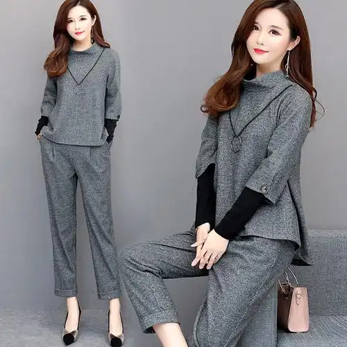 2022新款春秋3040岁中年女装妈妈气质洋气高贵时尚套装