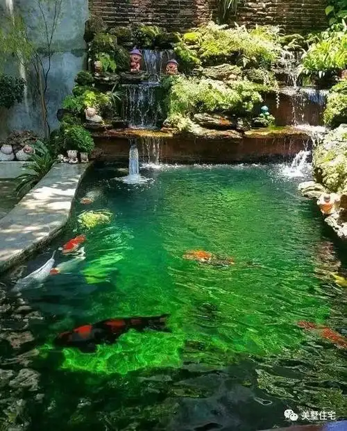 乡村别墅|20款庭院水景参考案例.水,能聚财!