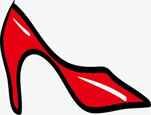 红色高跟鞋矢量图
