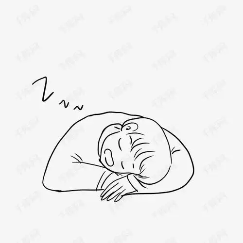 上床睡觉的简笔画
