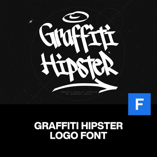 街头潮流时尚嬉皮士嘻哈涂鸦潮牌logo海报标题短语手写英文字体