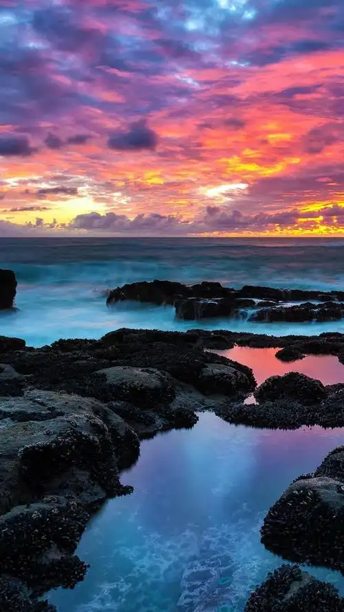 最美的火烧云风光,高清图片,手机壁纸