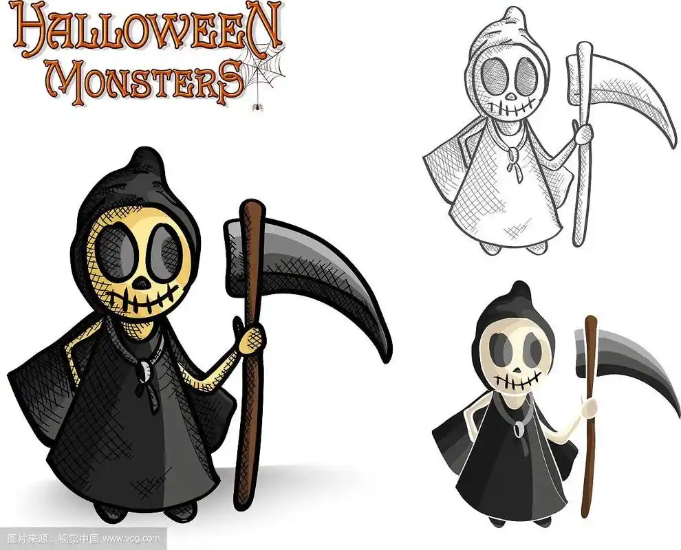 万圣节怪物幽灵死神eps10文件