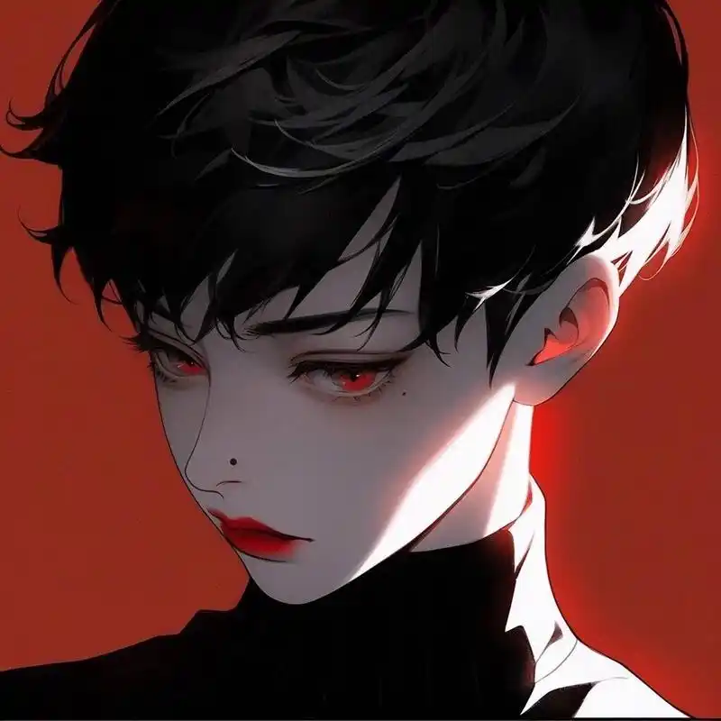 女生禁欲系高冷黑色氛围感头像 图二短发绝了,图一是把之前网上看到的