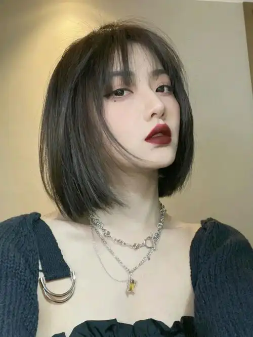 短发一刀切|||简约不失高级感超a一刀齐女生短发发型