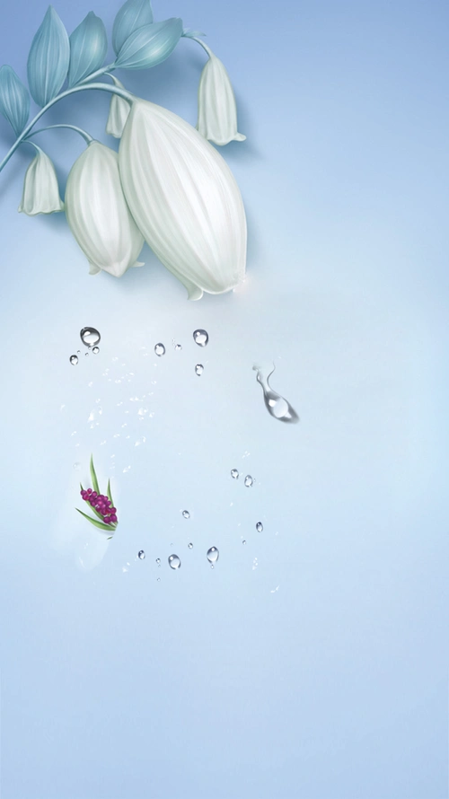 蓝色微商化妆品宣传海报背景素材