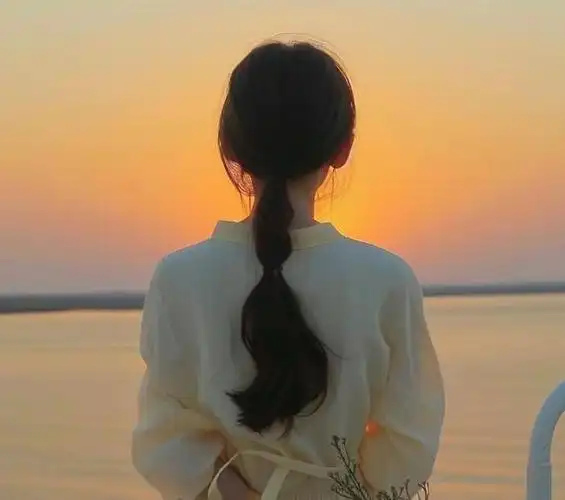 98 3237303734| 黄昏 背影 长发 手捧花  女生头像(无