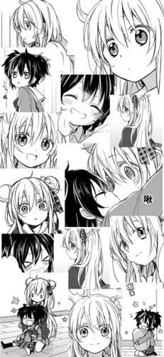 日漫黑白拼接壁纸