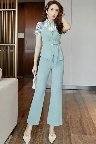 阔腿裤套装夏阔腿裤套装夏轻熟