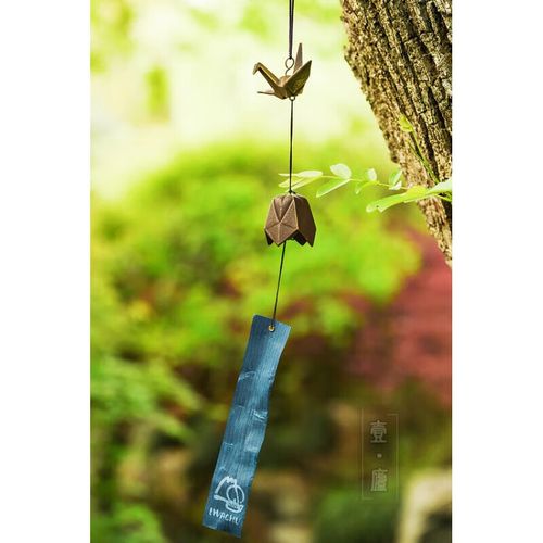 墨石林 墨石林家具店 千纸鹤南部铁器风铃祝福吉祥平安家居 千纸鹤