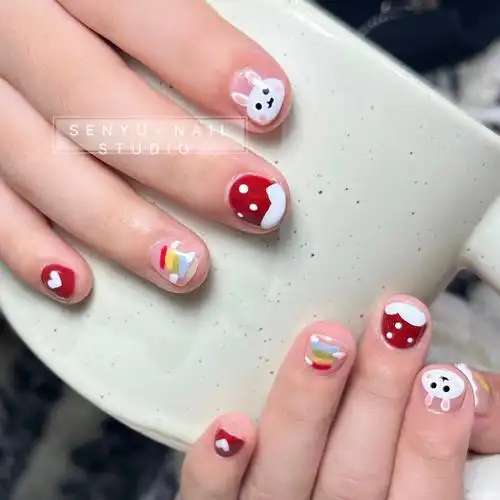 儿童卡通美甲新年美甲