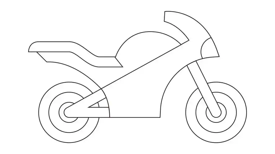 摩托车怎么画