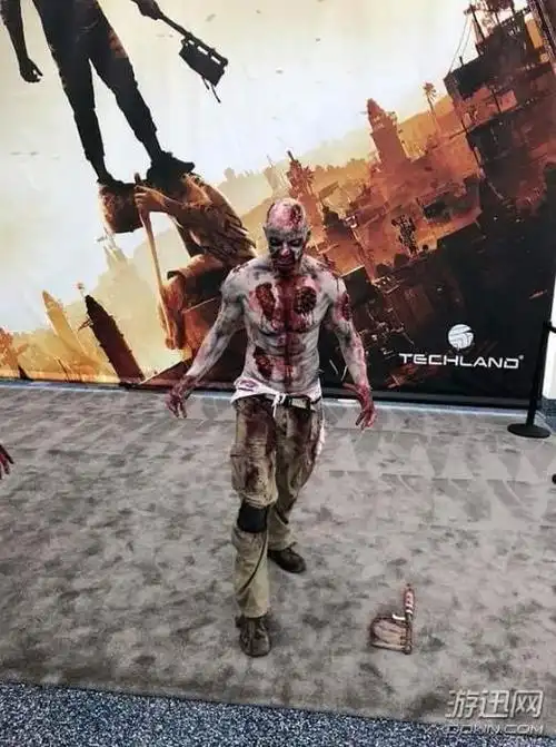 消逝的光芒2宣传太吓人真人僵尸cos现身e3展会