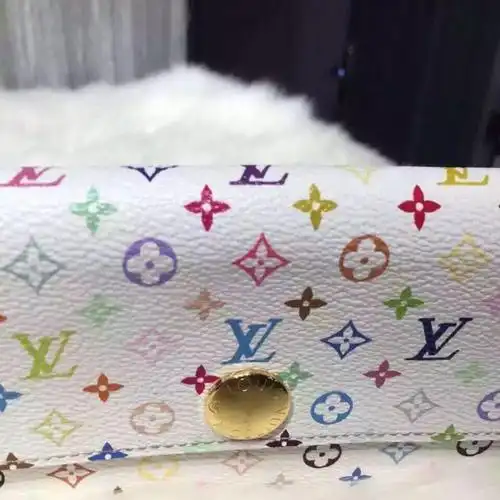 lv路易·威登白三彩长款钱包